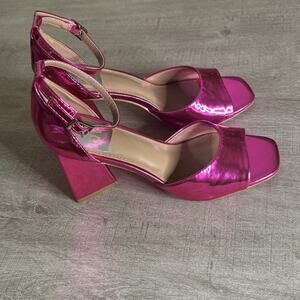 Dolce Vita Women's Jayde Pink Ankle Strap Open Toe Heels Size 6.5